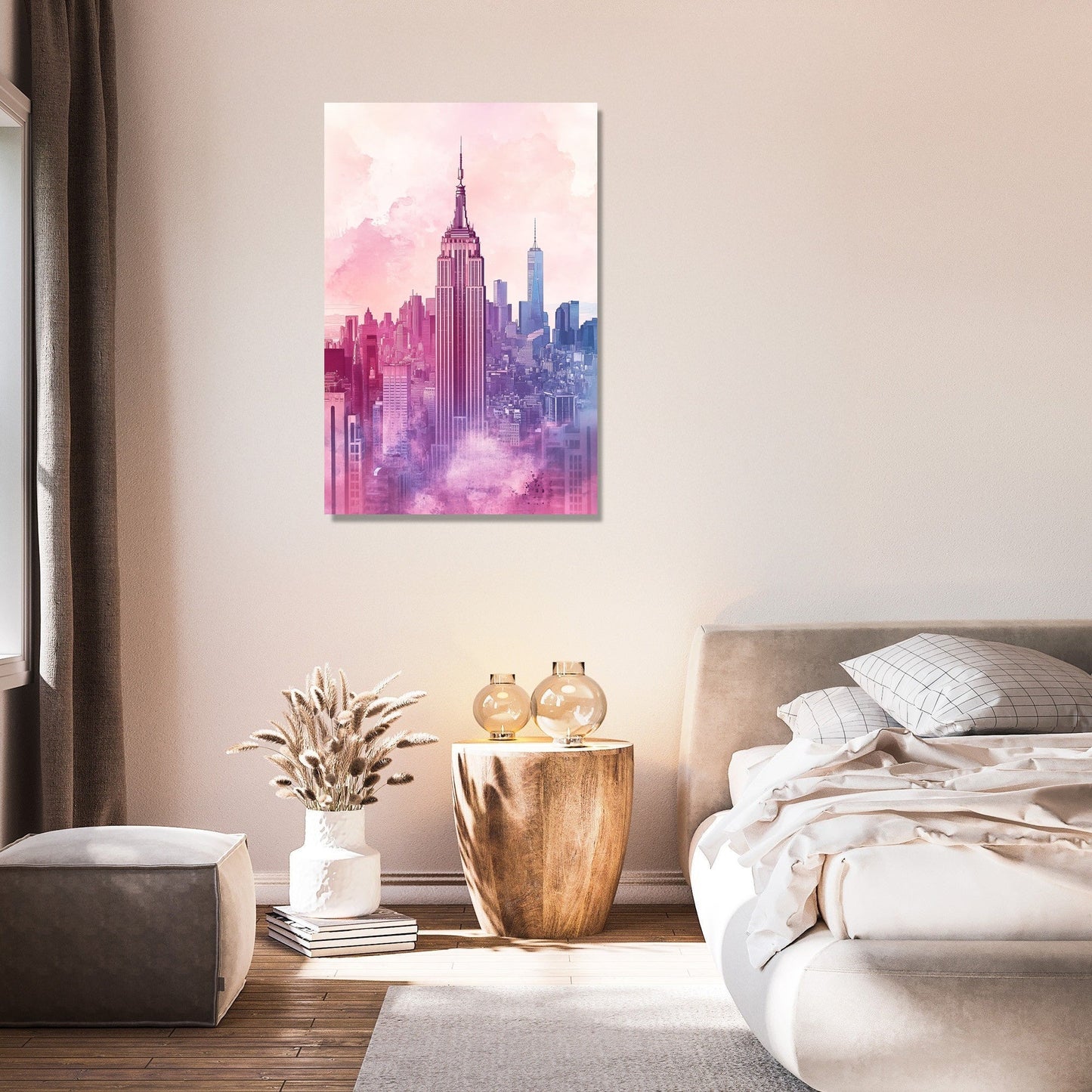 Golden Hour Over Empire State Canvas