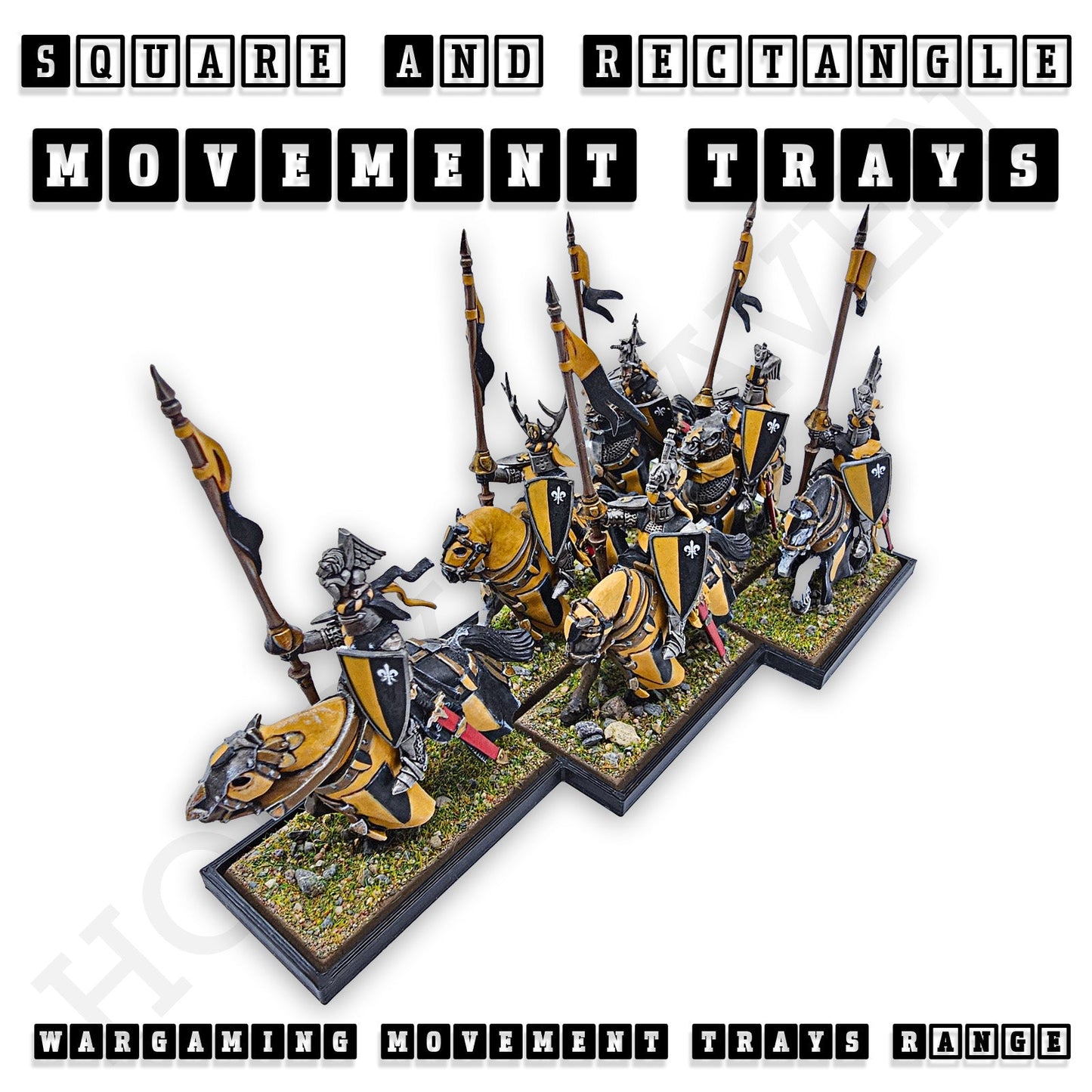 Rectangle Movement Trays | Cavalry & Monsters | 50×25-100×60mm | OBS System