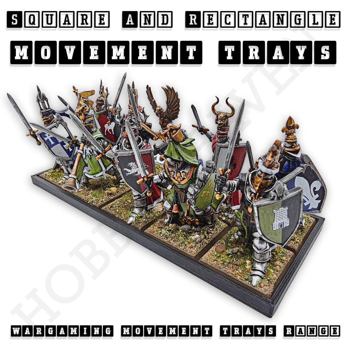 Rectangle Movement Trays | Cavalry & Monsters | 50×25-100×60mm | OBS System