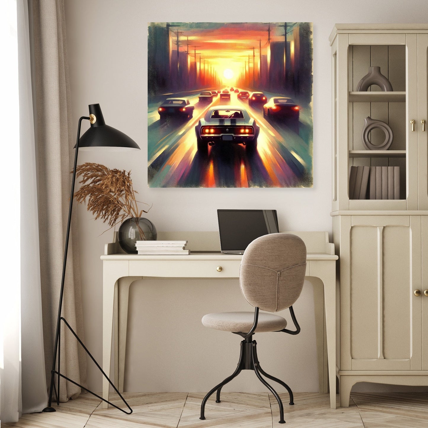 Sunset Bumper Racer Canvas