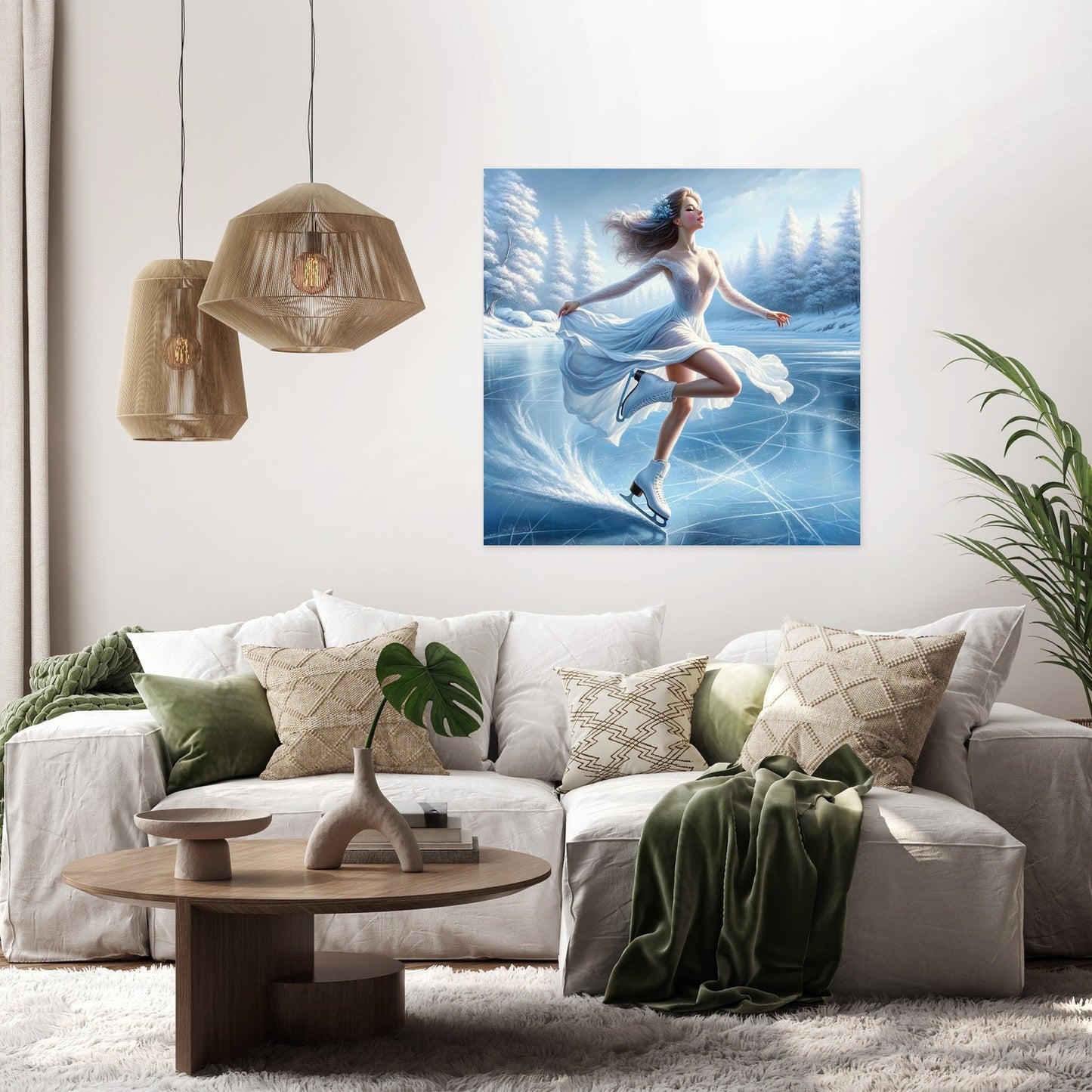 Elegant Ice Skater Canvas