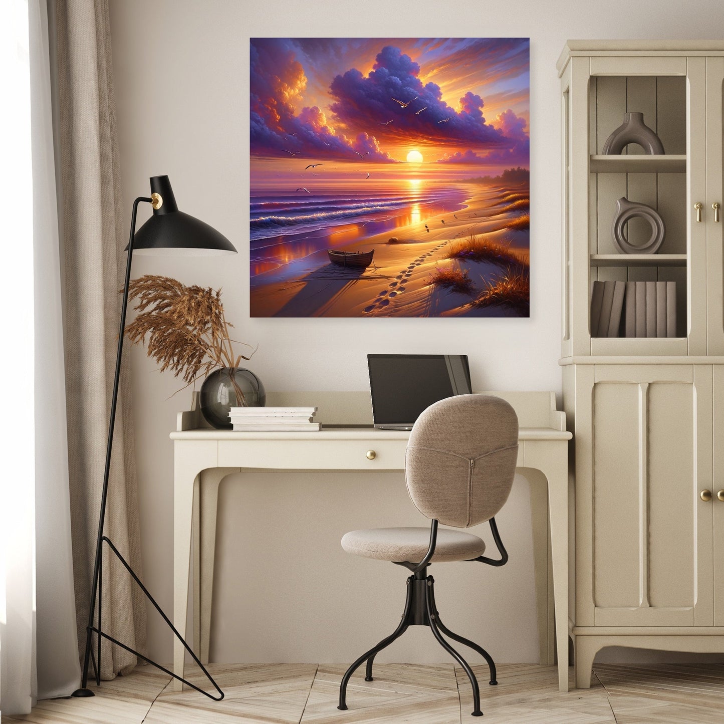 Sunset Serenity Shore Canvas
