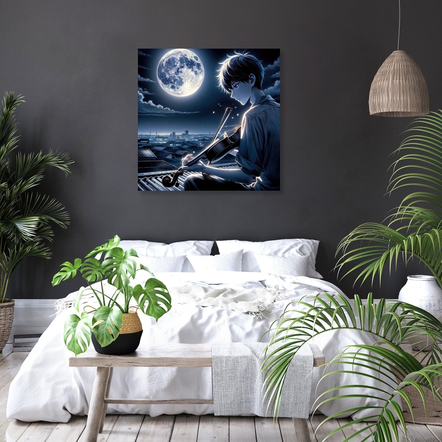 Moonlit Melody Canvas