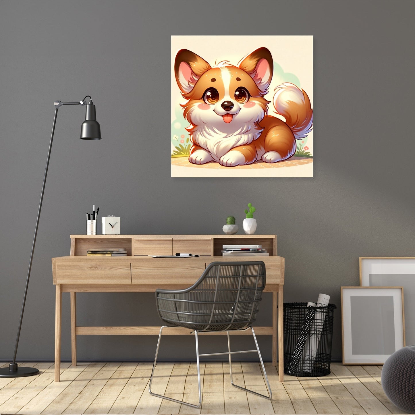 Playful Corgi Delight Canvas