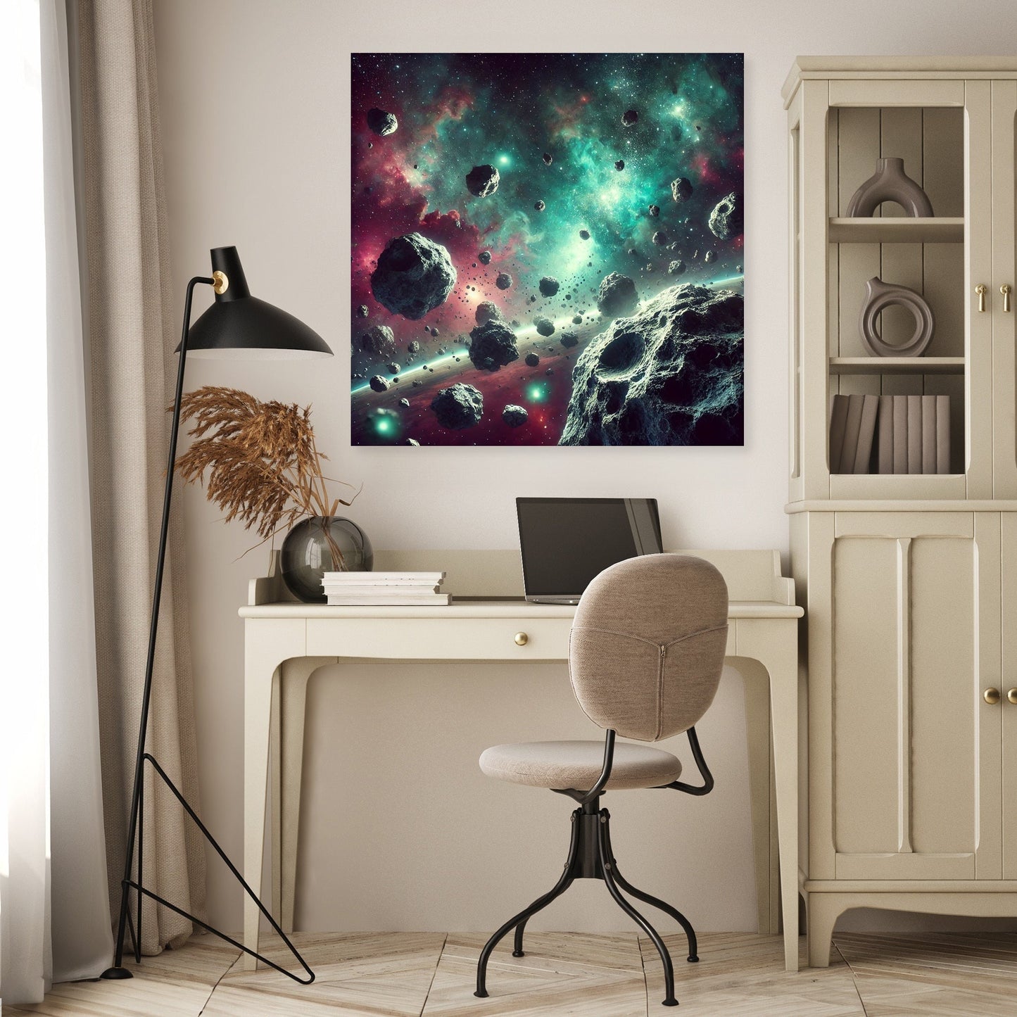 Cosmic Asteroid Field Canvas