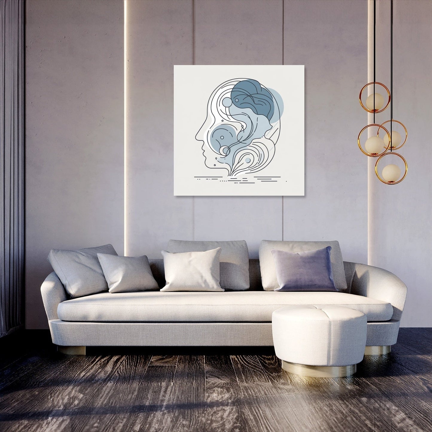 Abstract Thoughts in Cold Colors Canvas