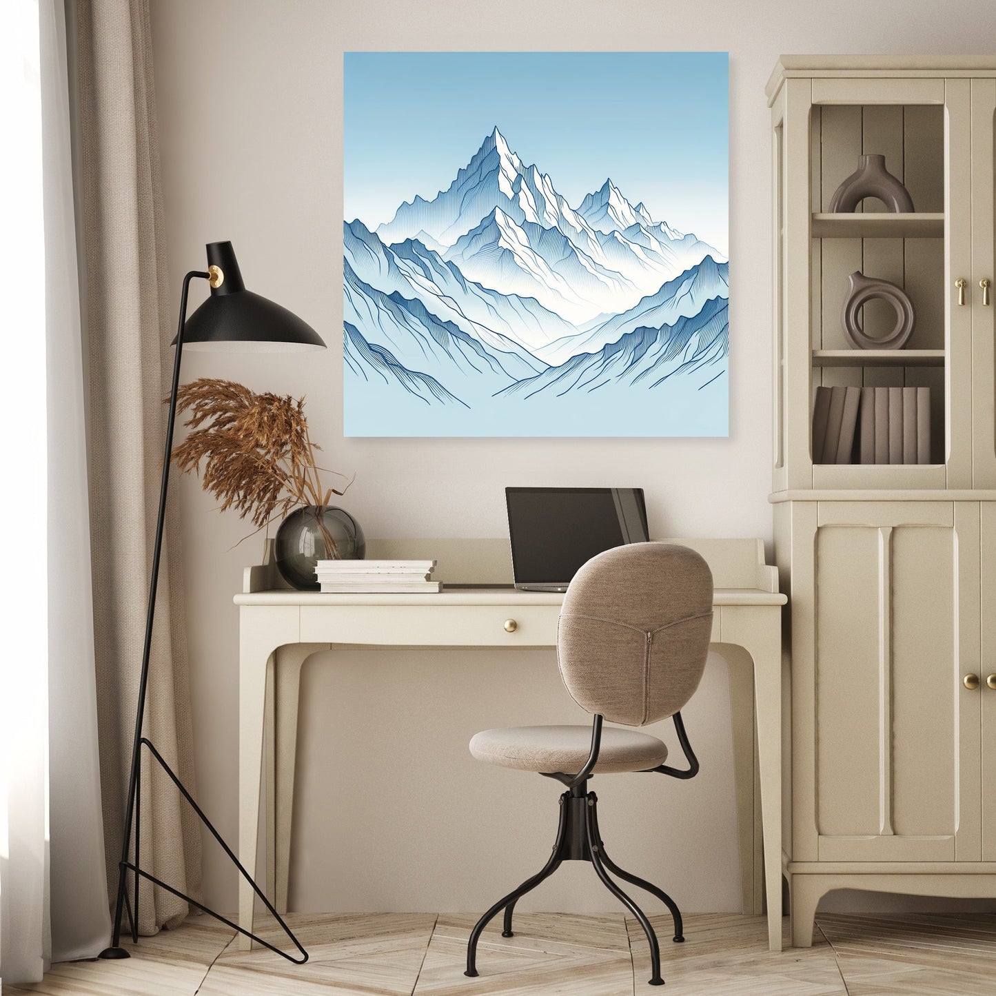 Snowy Peaks Canvas