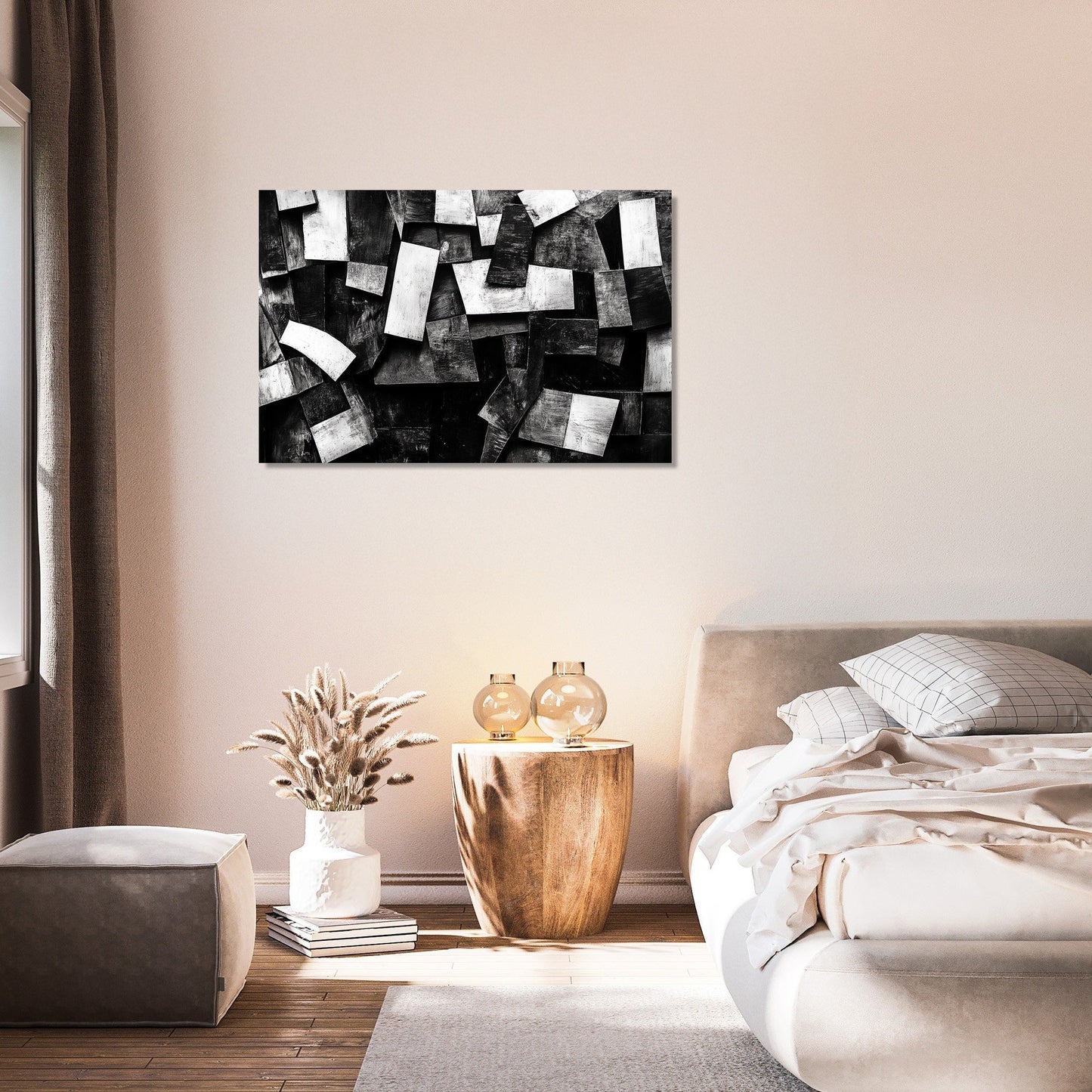 Monochrome Geometry Canvas