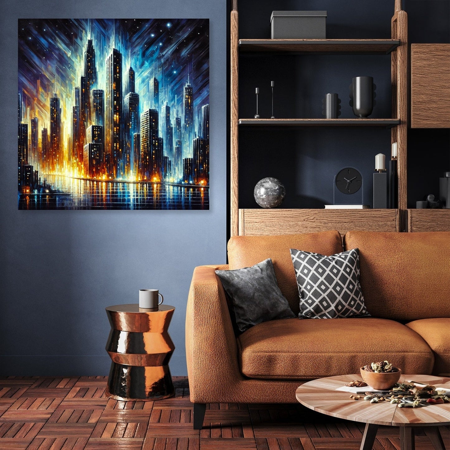 Nocturnal Skyline Canvas