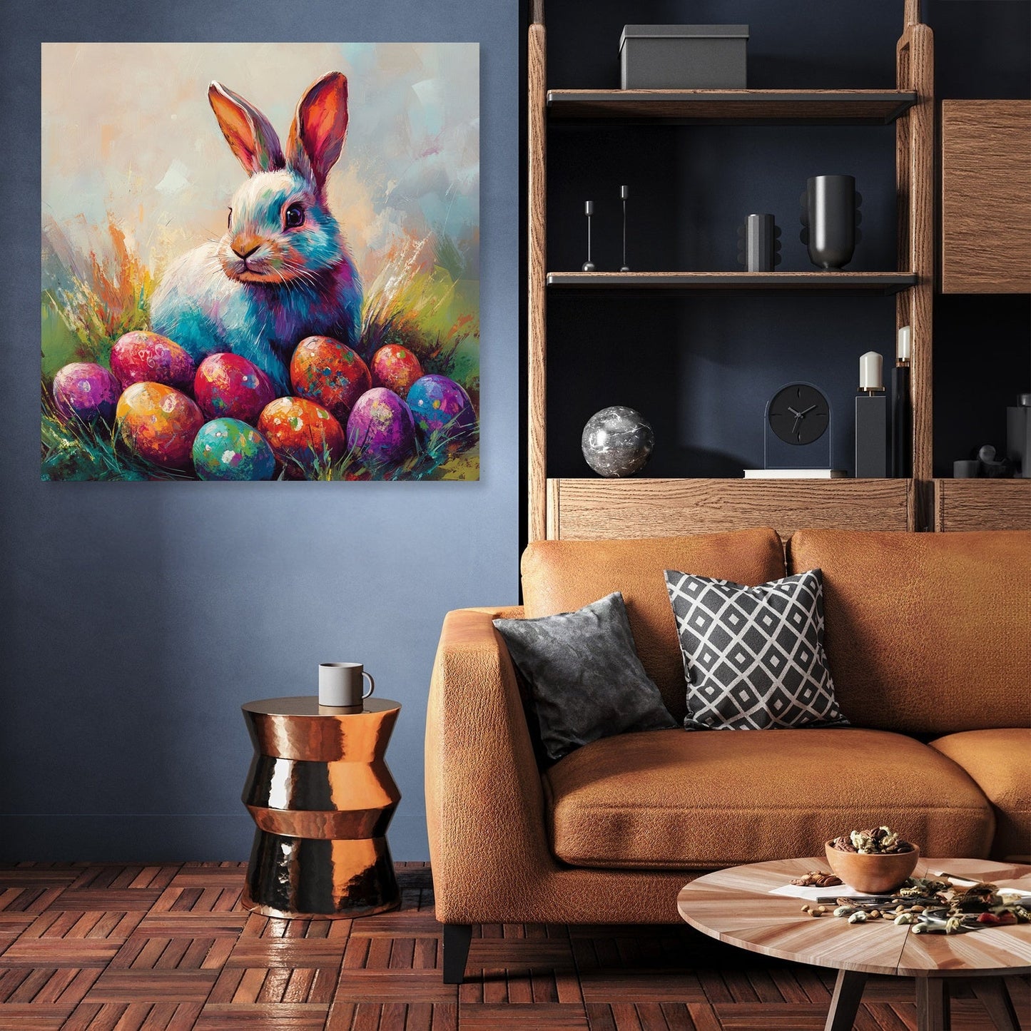 Bunny and Easter Eggs Canvas