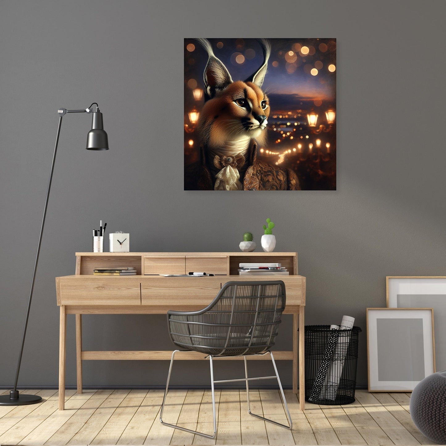 Regal Dusk Caracal Canvas