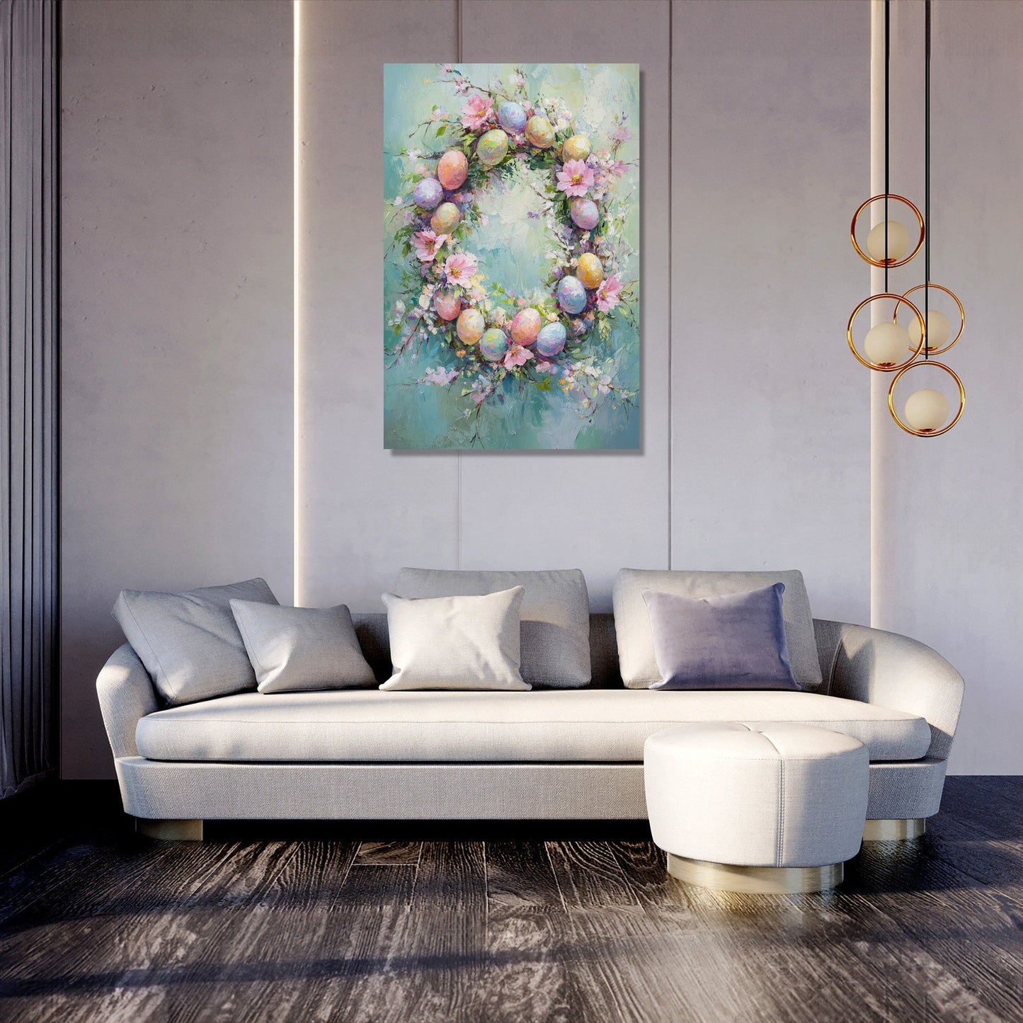 Easter Wreath Elegance Canvas