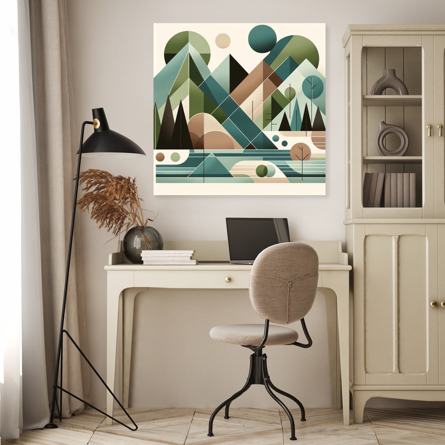 Geometric Landscape Canvas