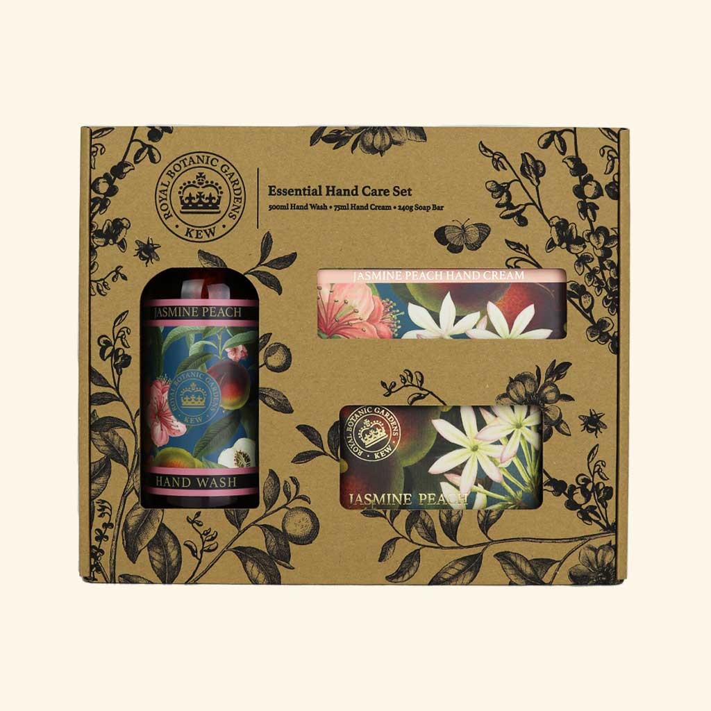 Kew Gardens Jasmine Peach Essential Hand Care Gift Box