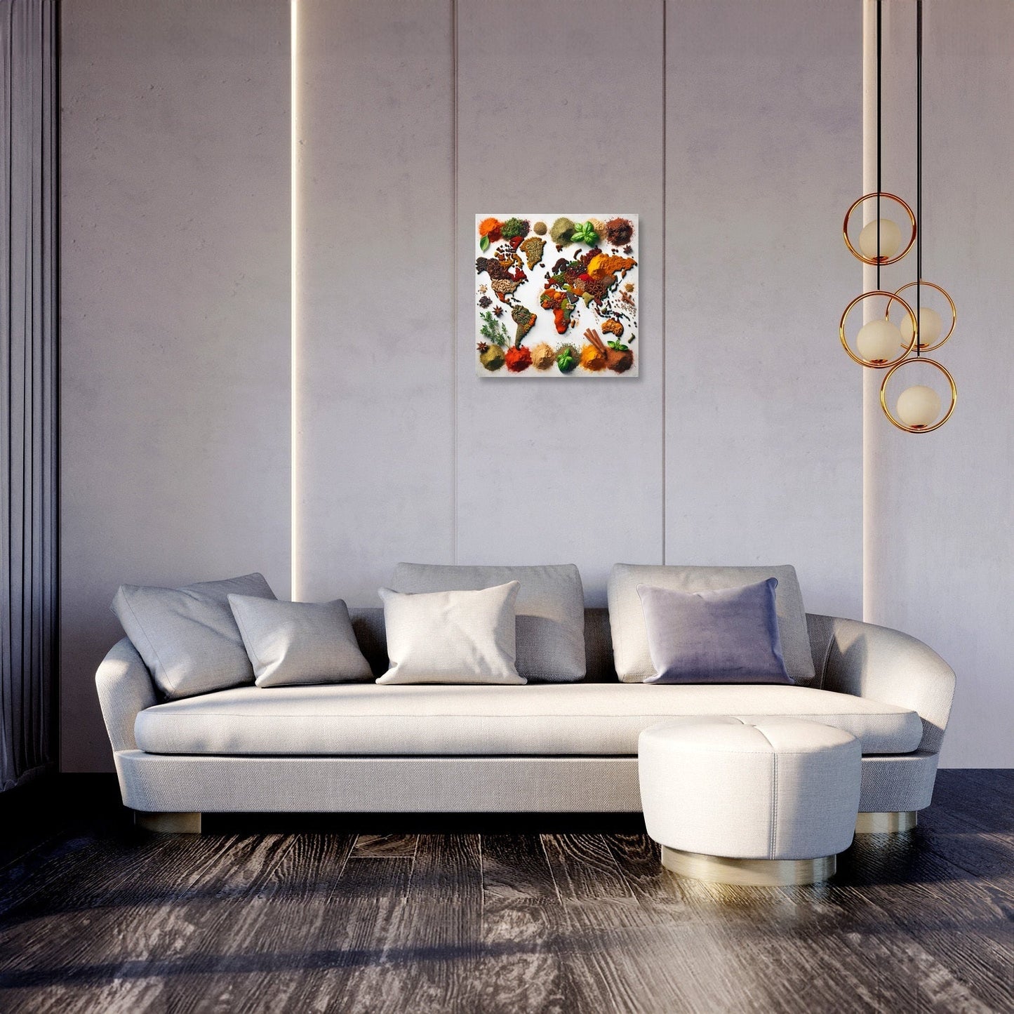 Spice World Map Canvas
