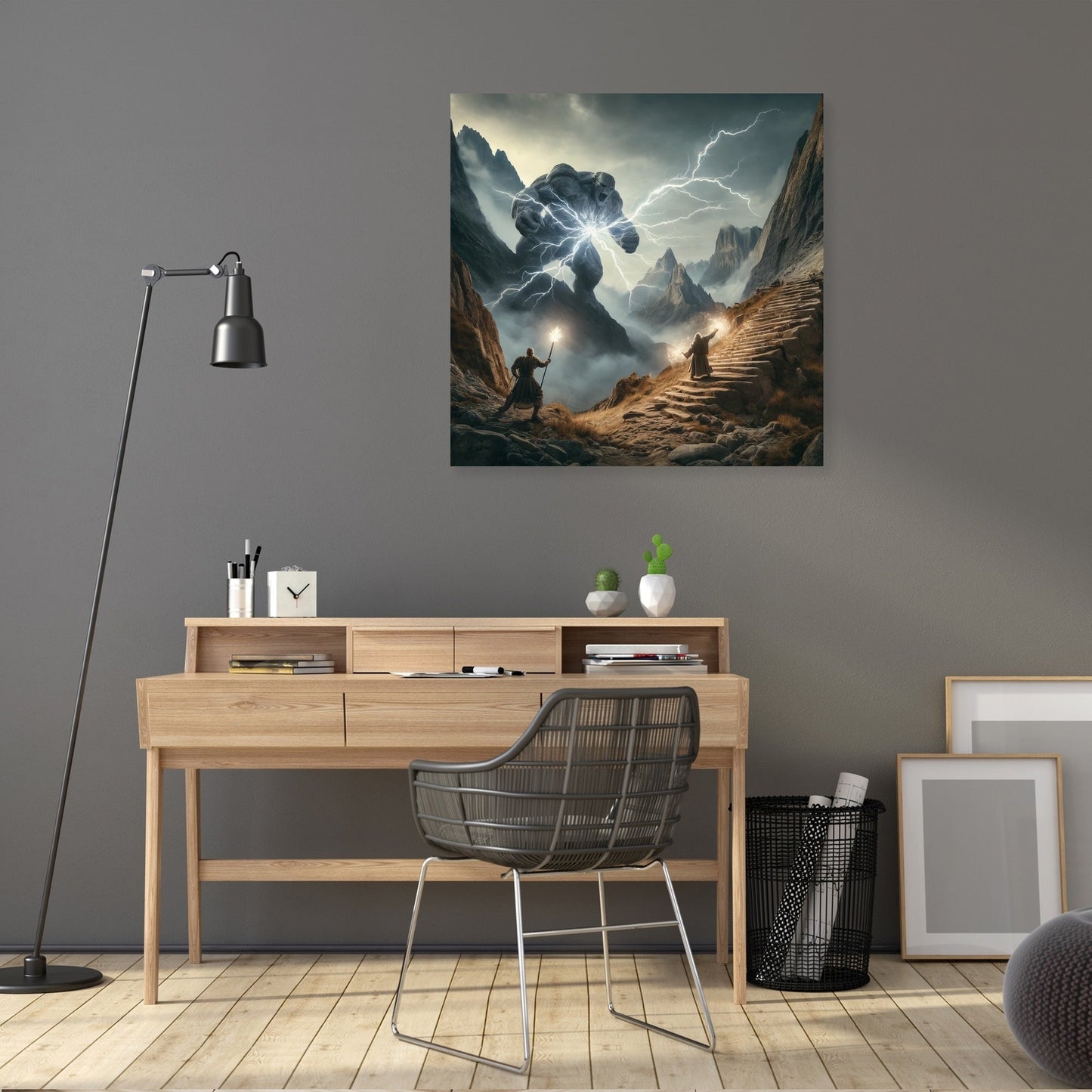 Mountain Pass Showdown Canvas