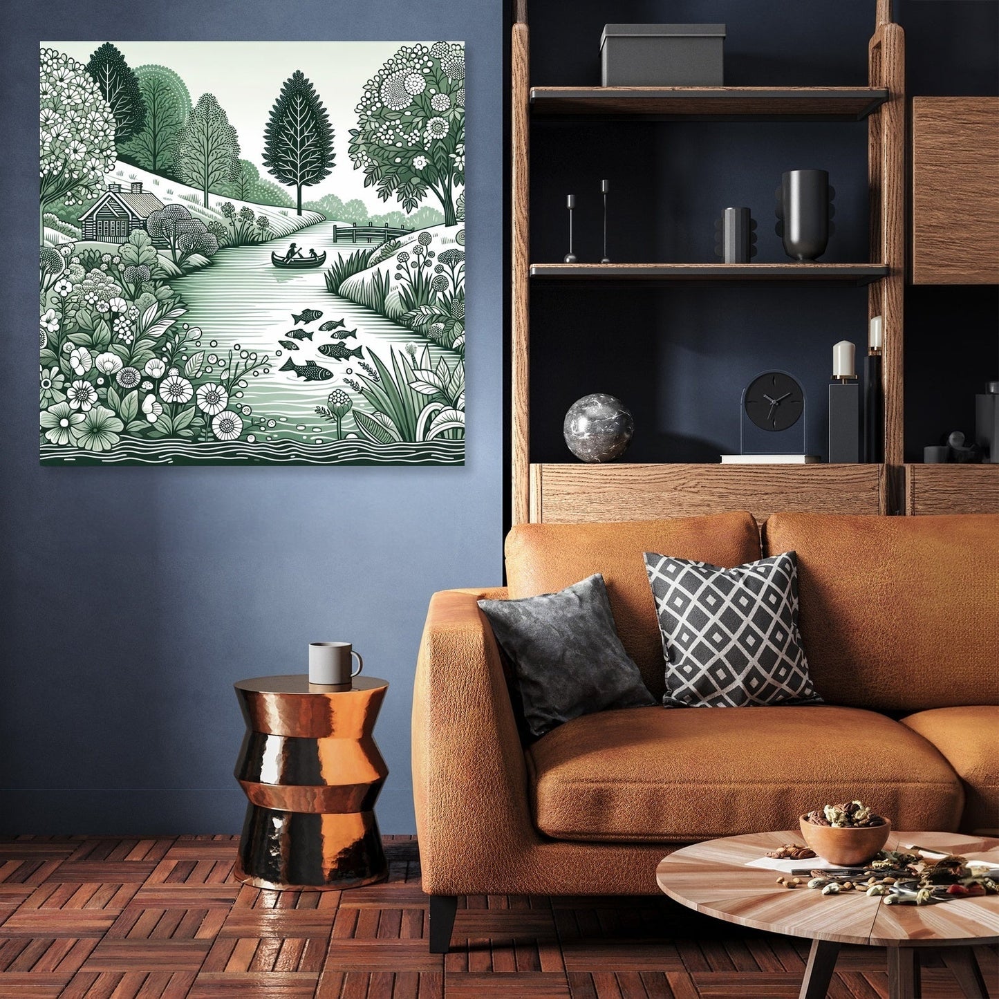 Riverbank Serenity Canvas