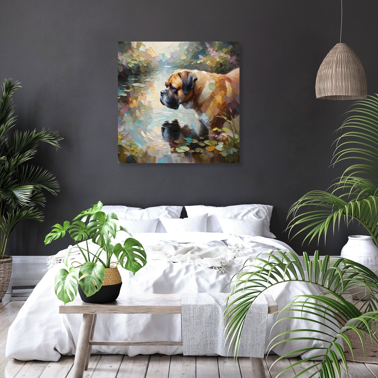 Serene Reflections Bullmastiff Canvas
