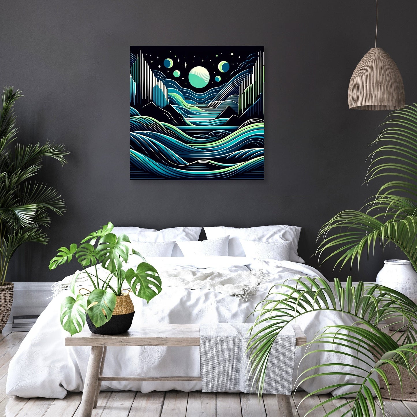Midnight Waves Canvas