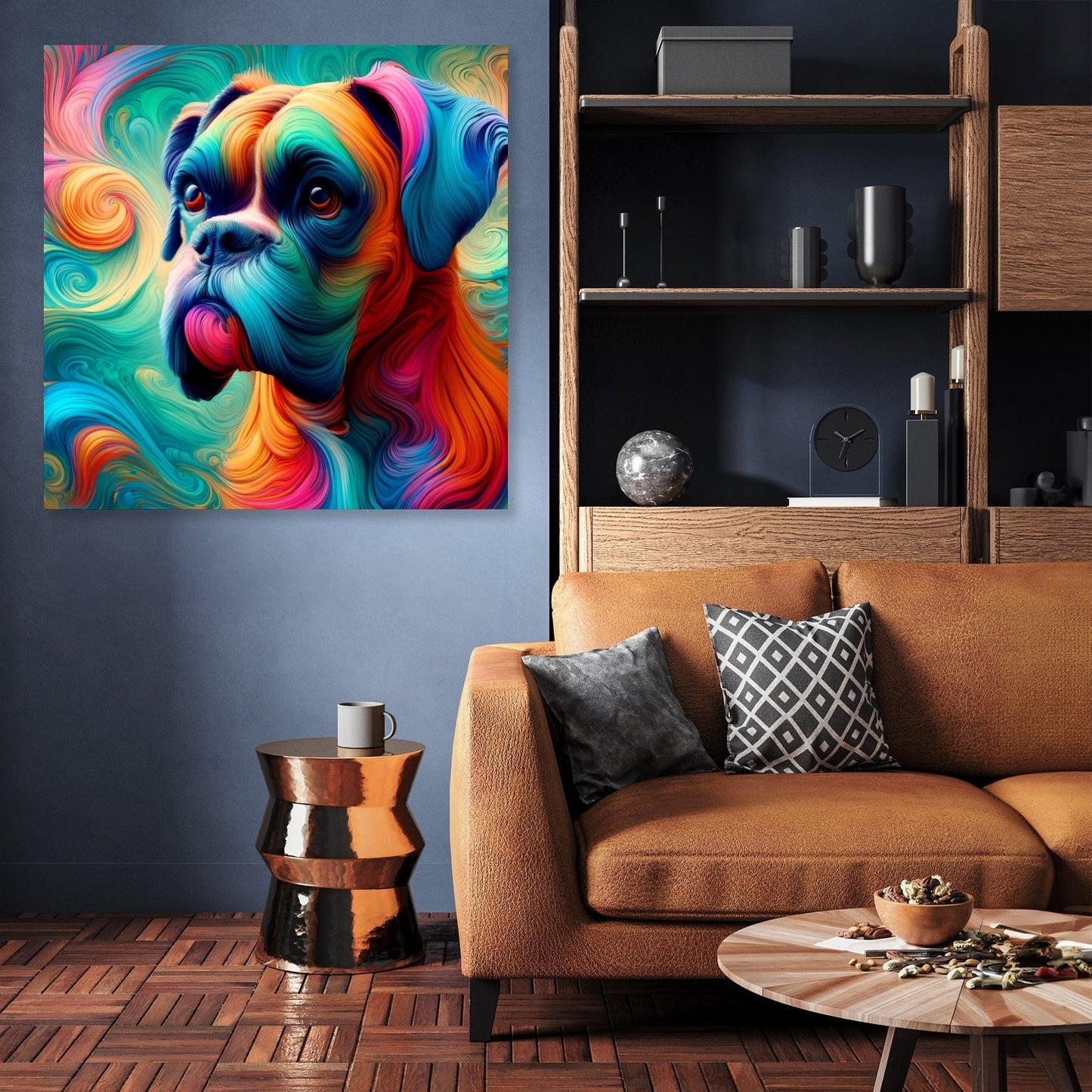 Whimsical Boxer Dreamlike Vision Canvas