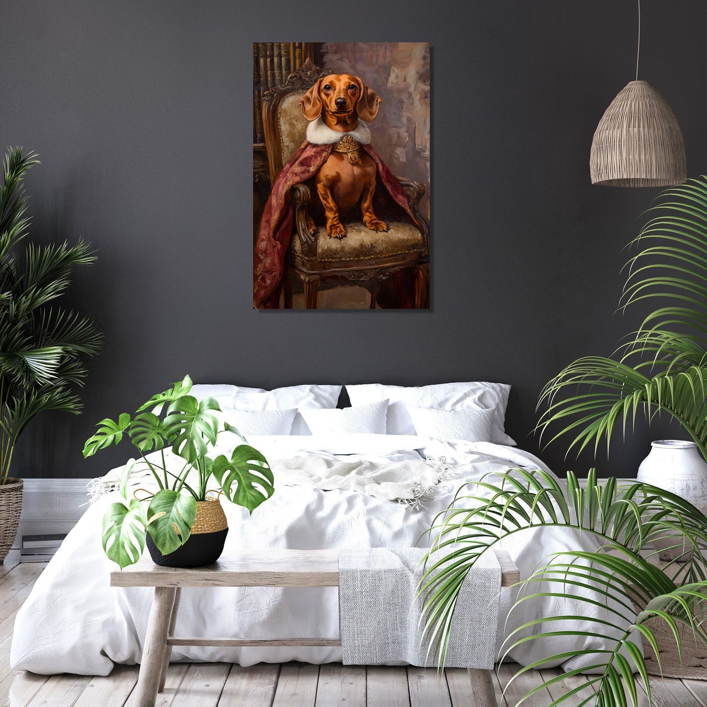 Regal Dachshund Twilight Canvas