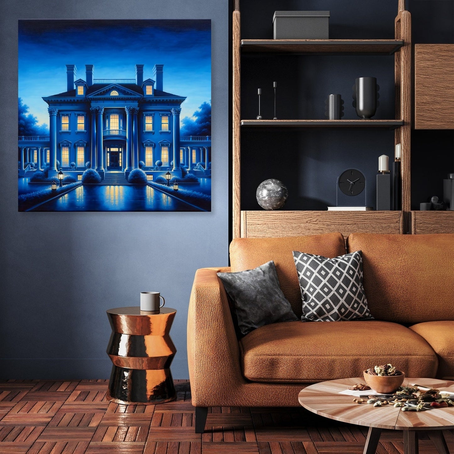 Twilight Grace Mansion Canvas