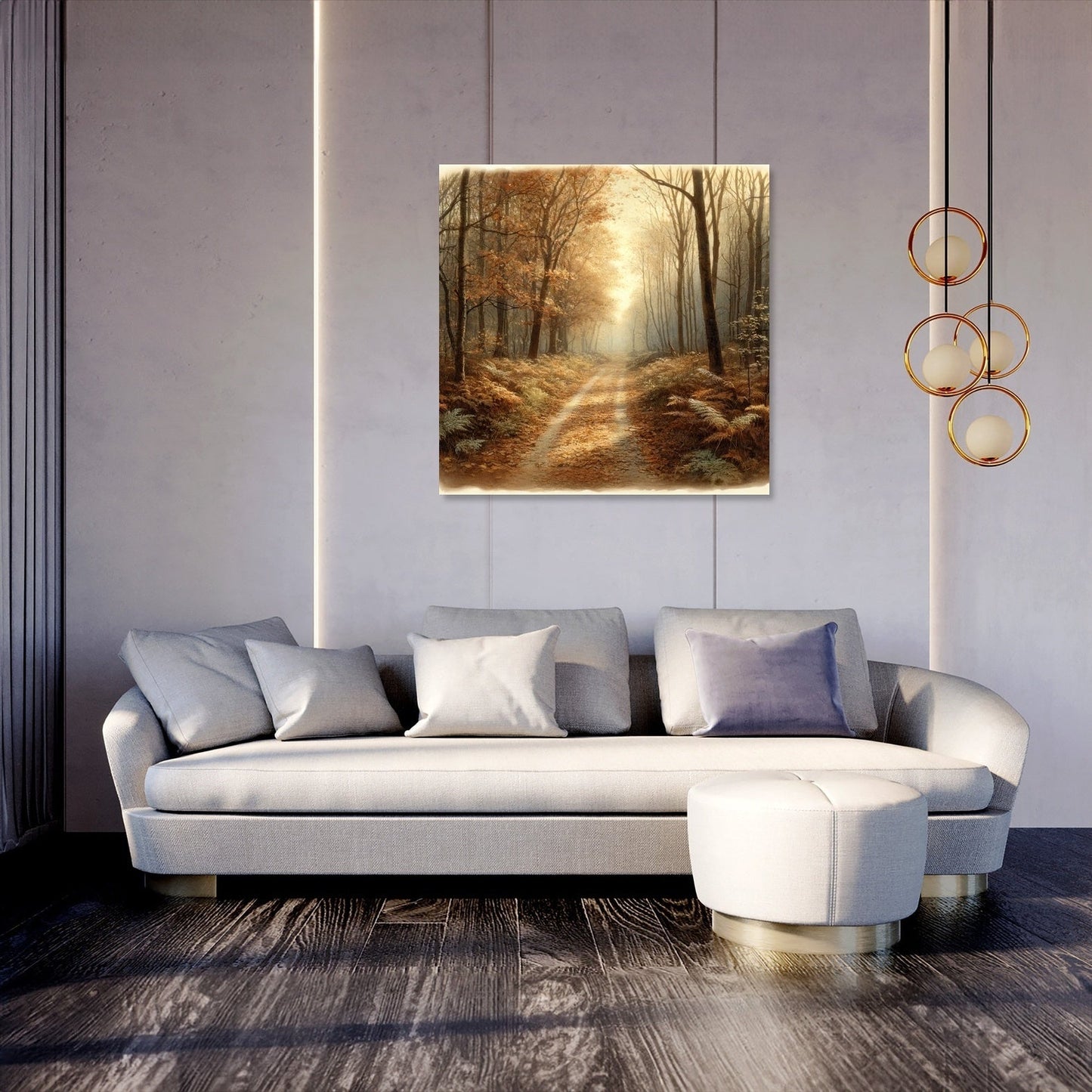 Autumn Evening Pathway Canvas