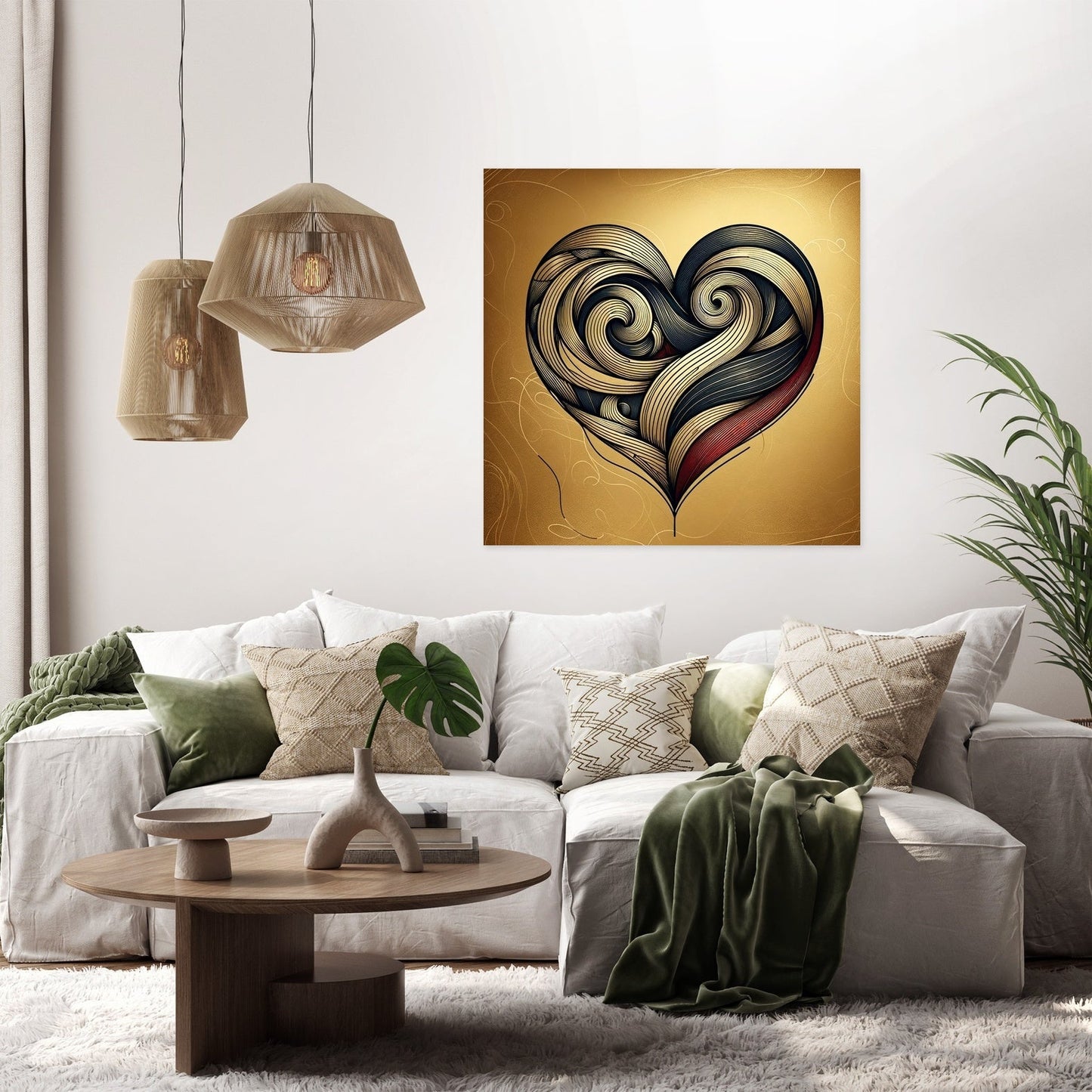 Crimson Heart Canvas