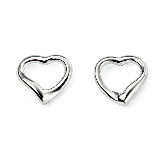 Beginnings Small Open Heart Stud Earrings