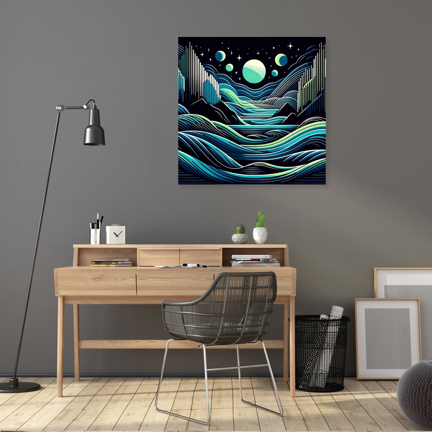 Midnight Waves Canvas