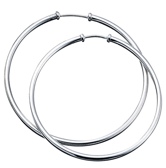 Beginnings Plain Hoop Earrings 50mm