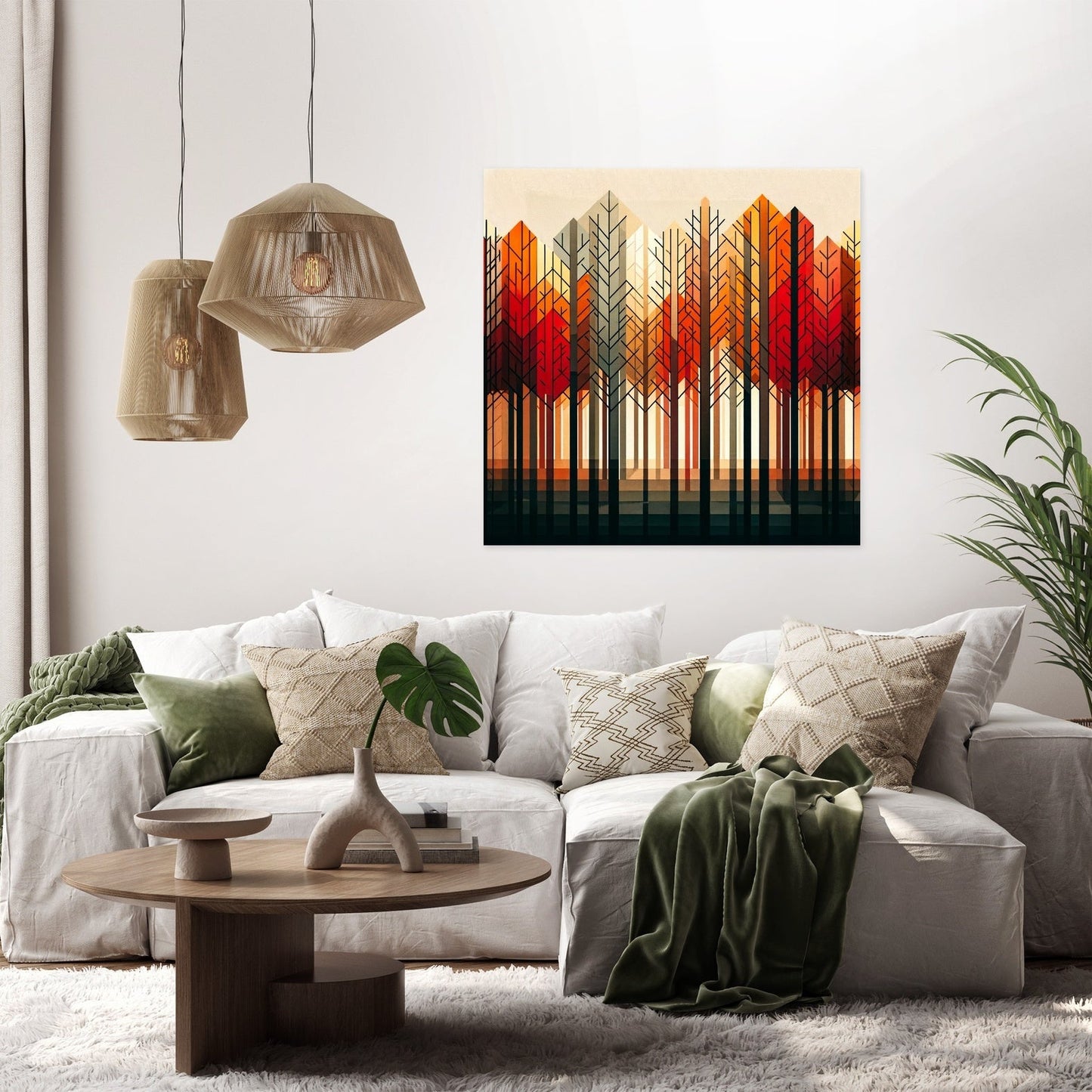 Autumn Geometry Canvas