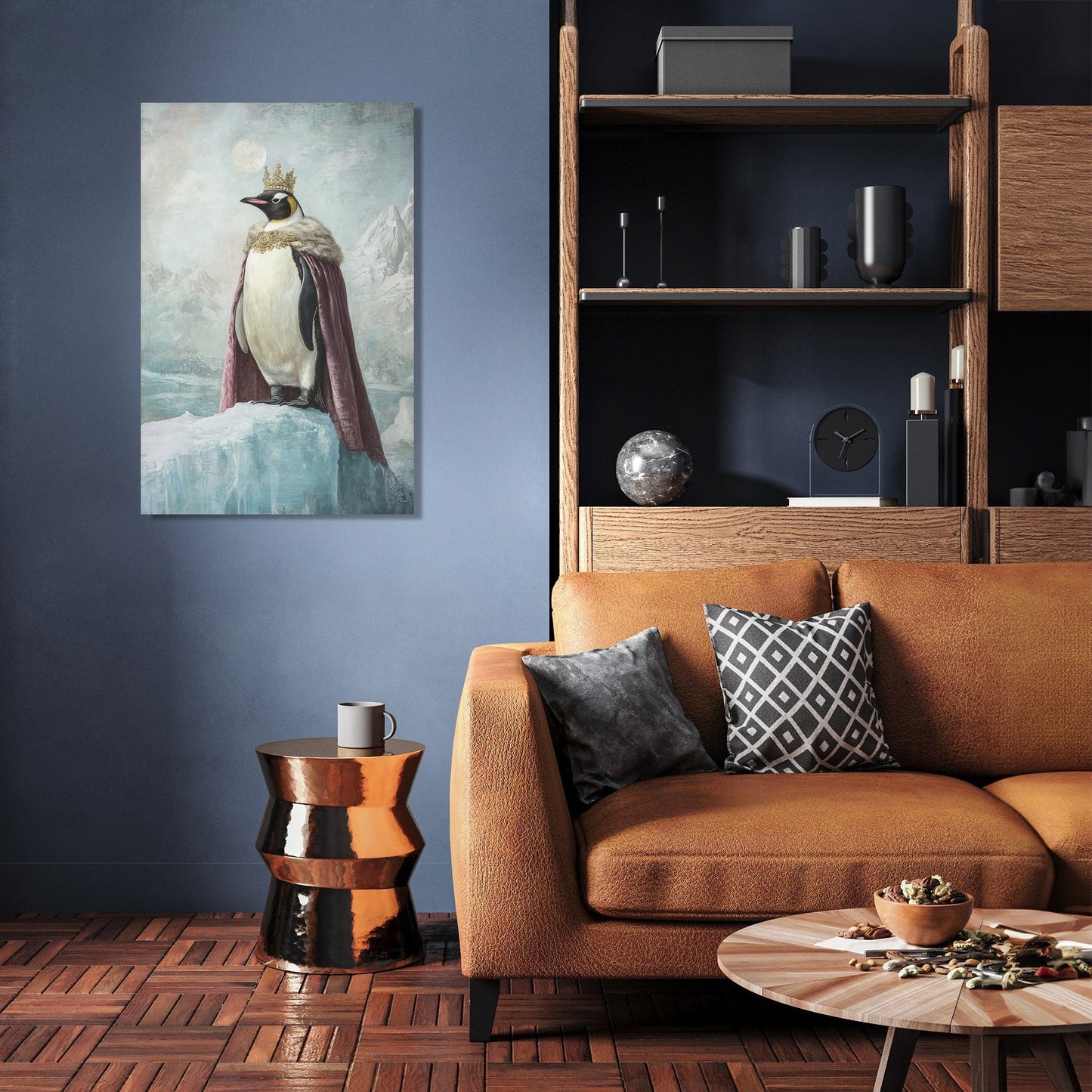 Regal Penguin Majesty Canvas