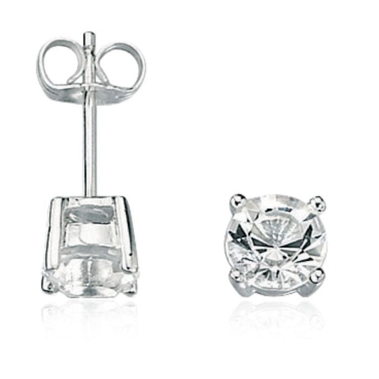 Fred Bennett Claw Set Clear Crystal Stud Earrings