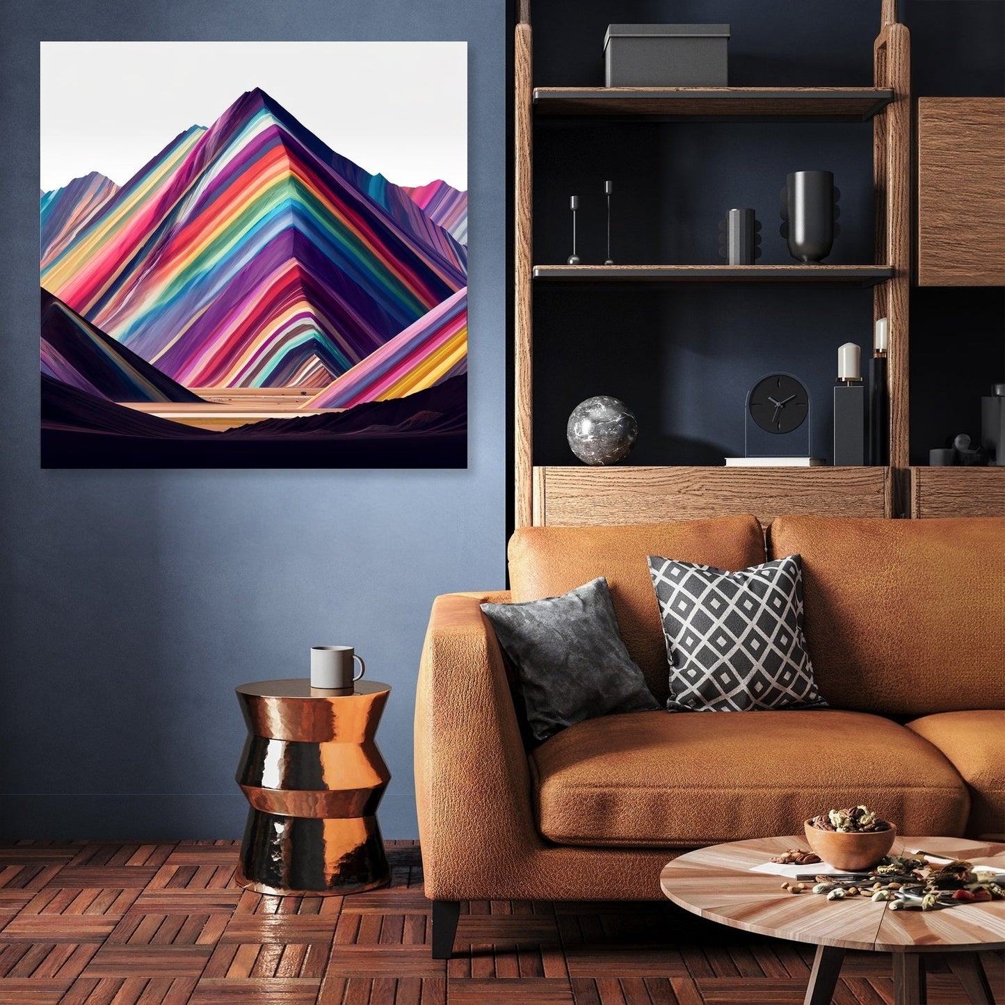 Vinicunca Minimalist Spectrum Canvas