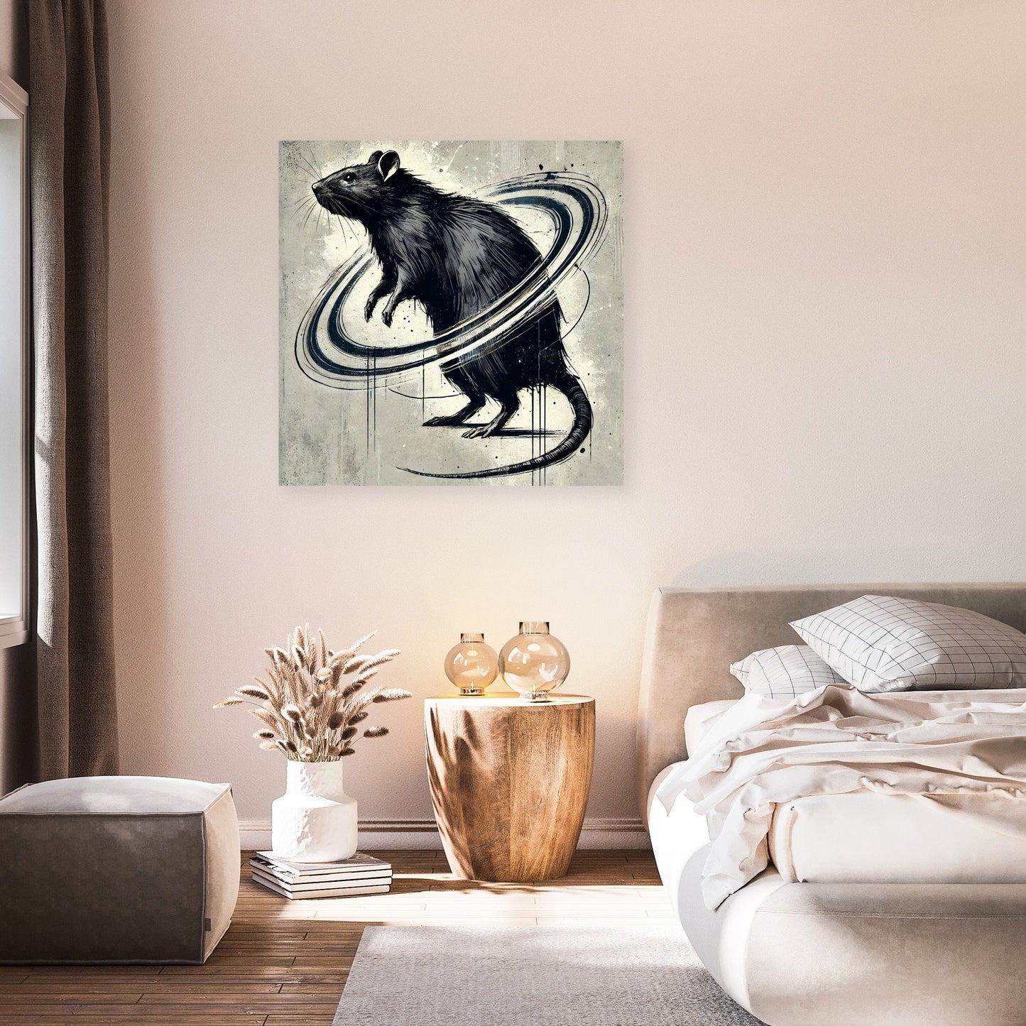 Cosmic Rat Sketch Canvas