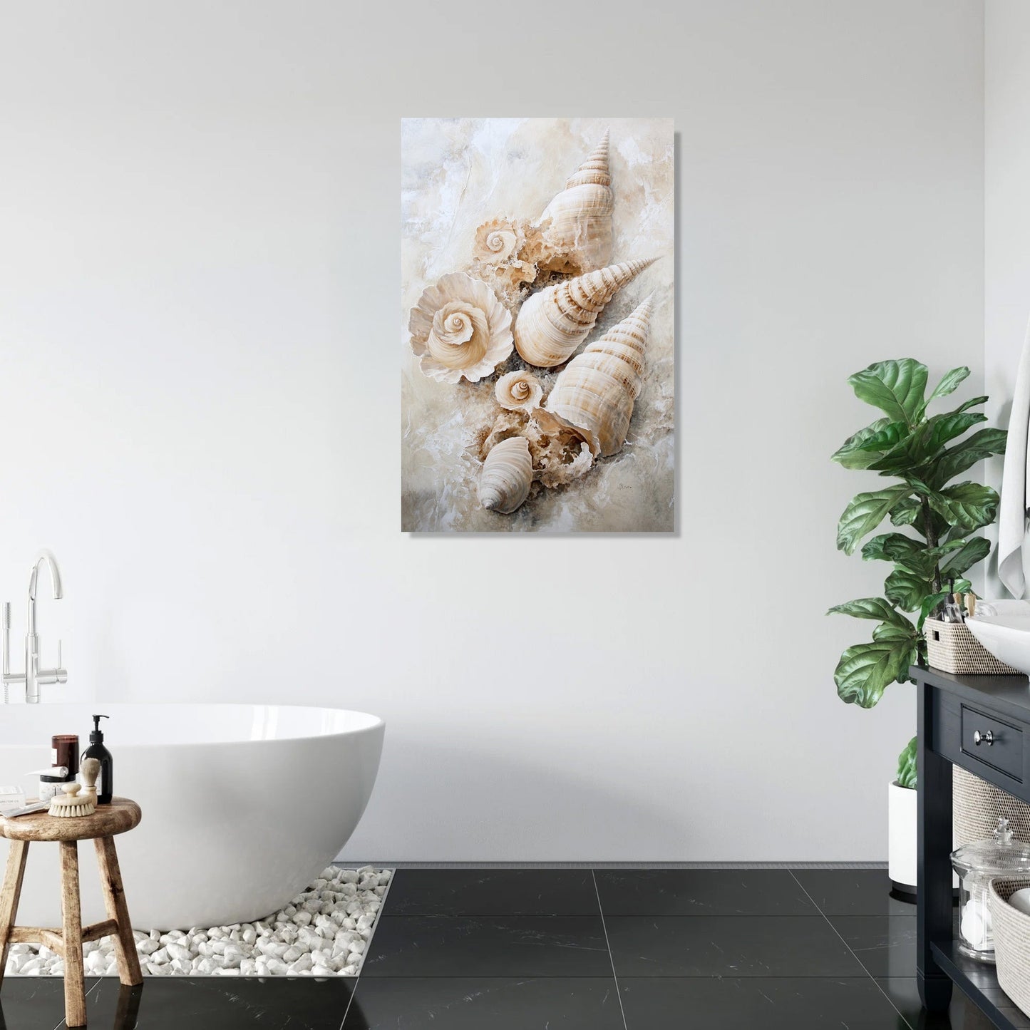 Shell Spiral Elegance Canvas