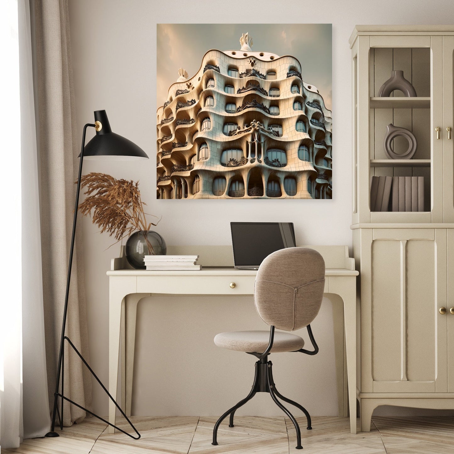 Casa Milà Waves Canvas