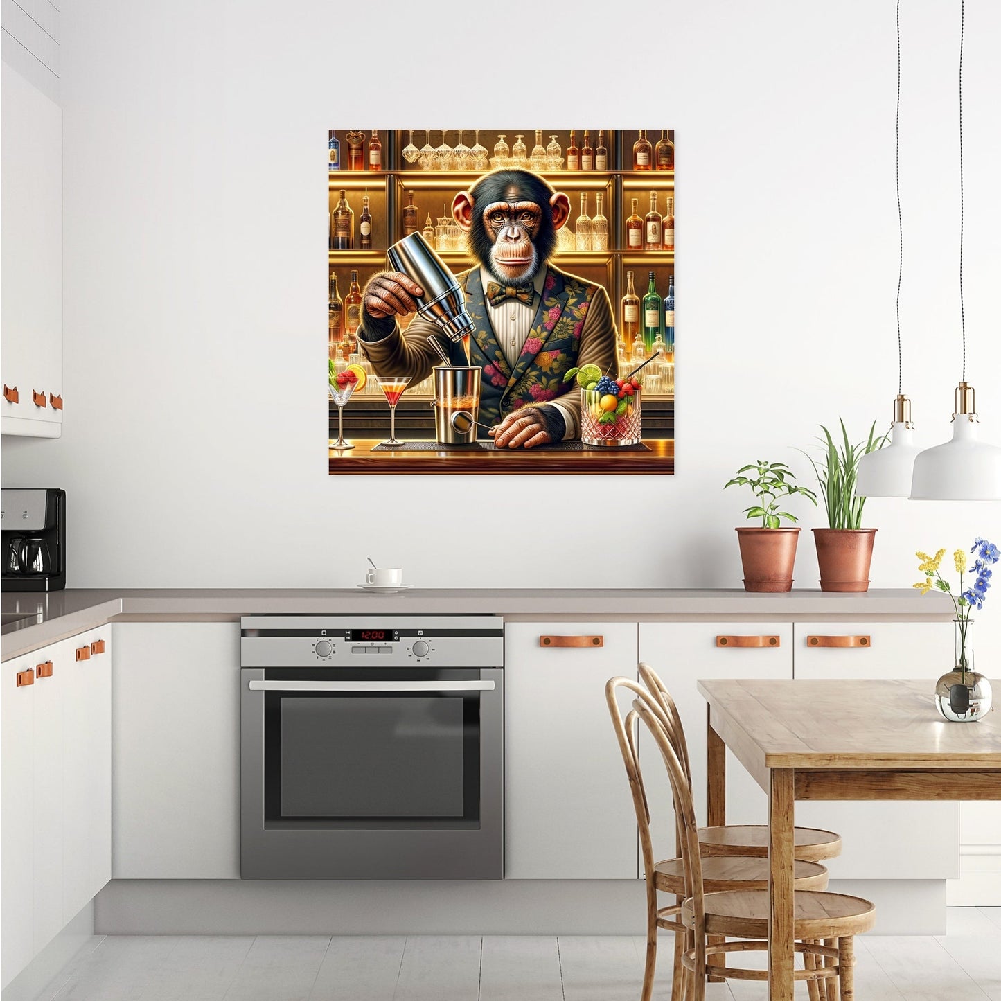Chimpanzee Mixologist Canvas