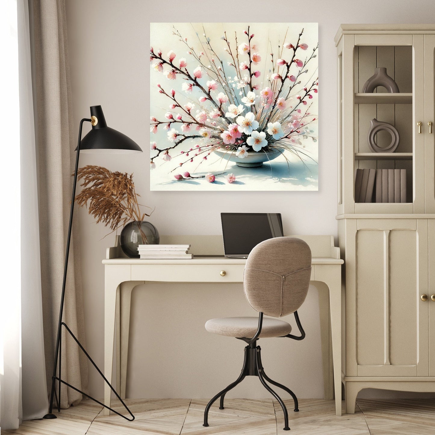 Cherry Blossom Ikebana Canvas