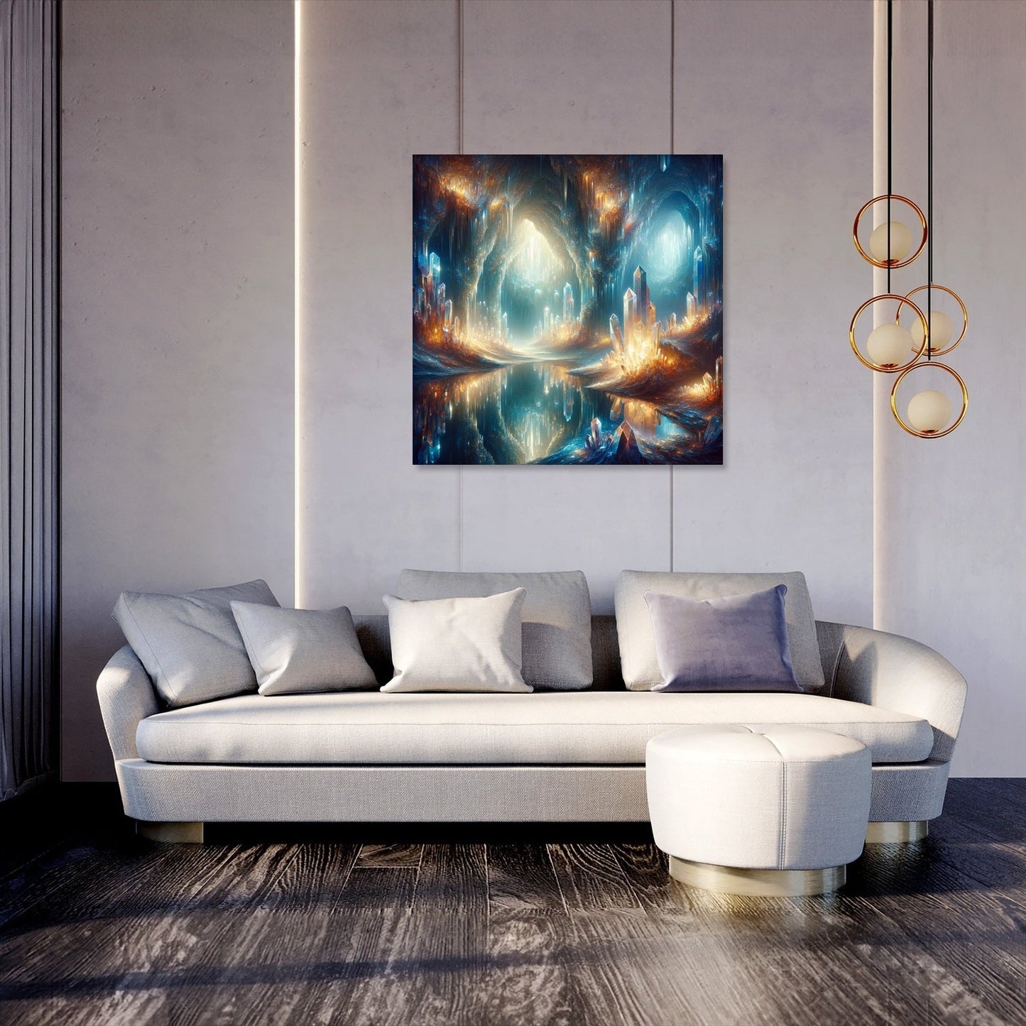 Mystical Crystal Grotto Canvas