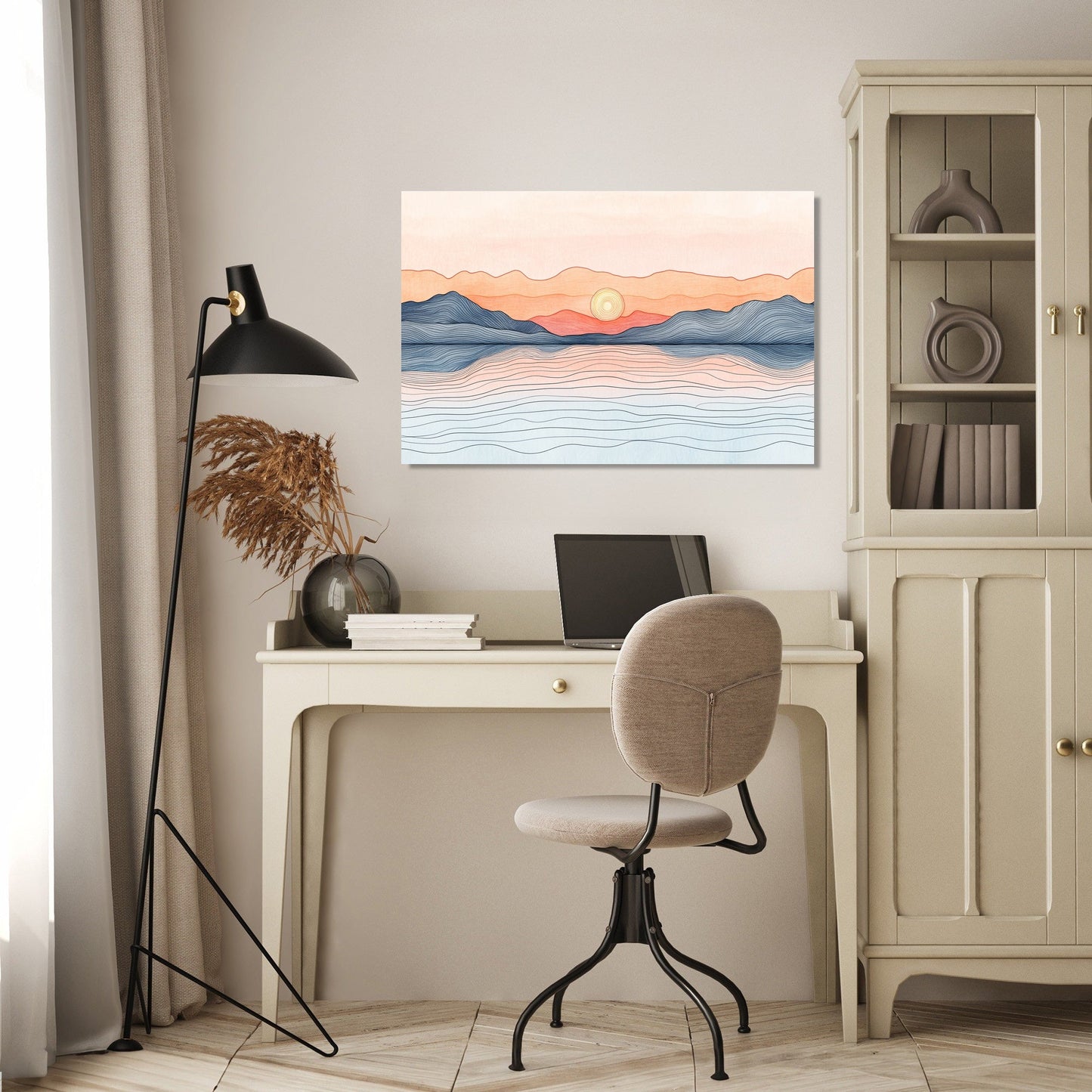 Dawn Reflection Lake Canvas