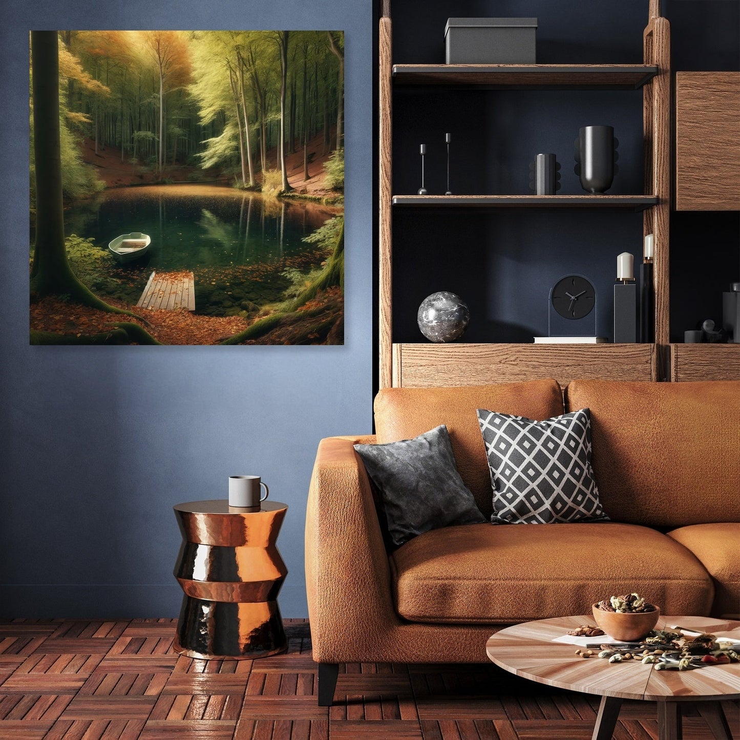 Autumn Pond Solitude Canvas