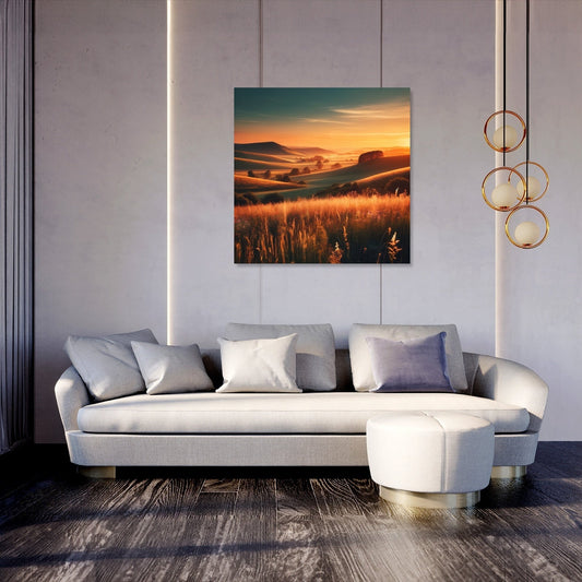 Golden Sunset Hills Canvas