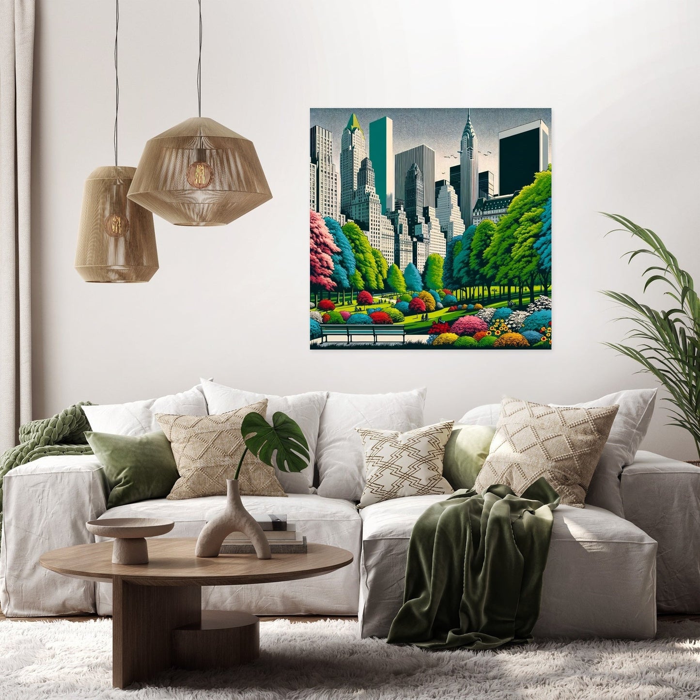 60s Urban Park Pop Canvas