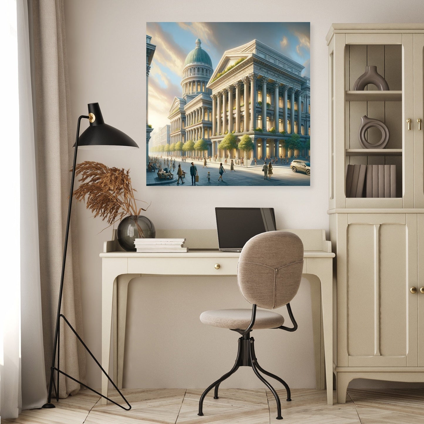 Neo-Neoclassical Square Canvas