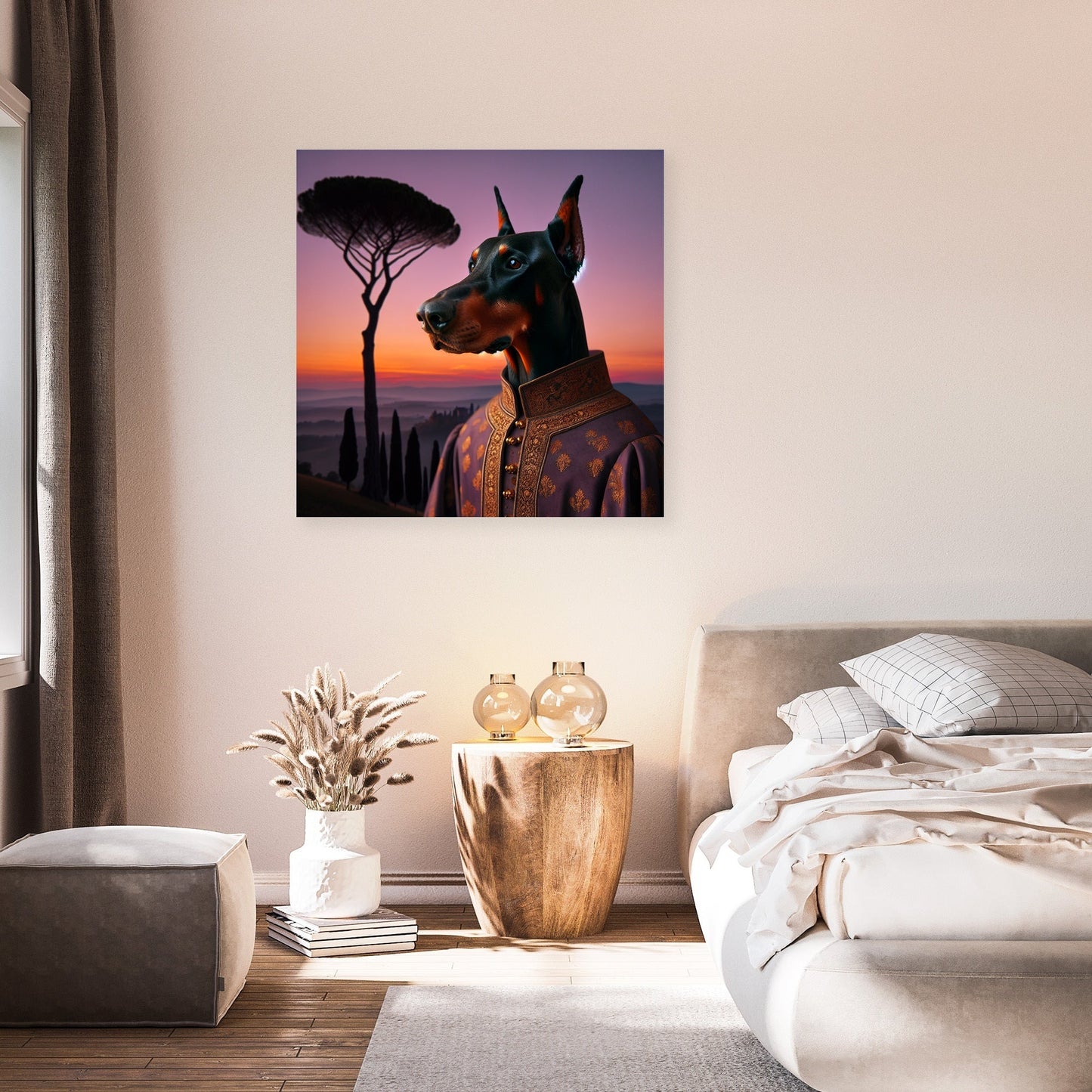 Dusk's Regal Doberman Canvas