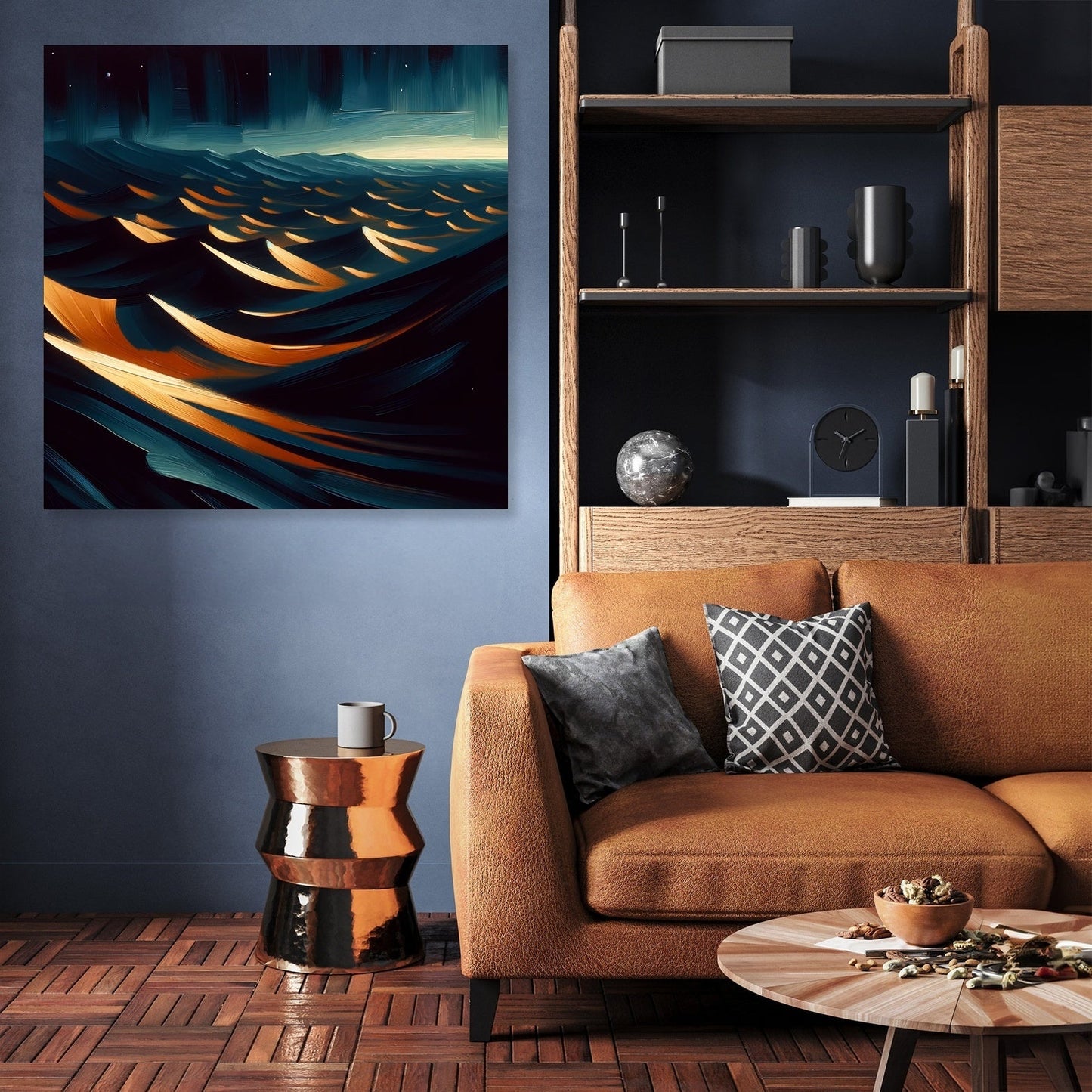 Midnight Desert Dunes Canvas