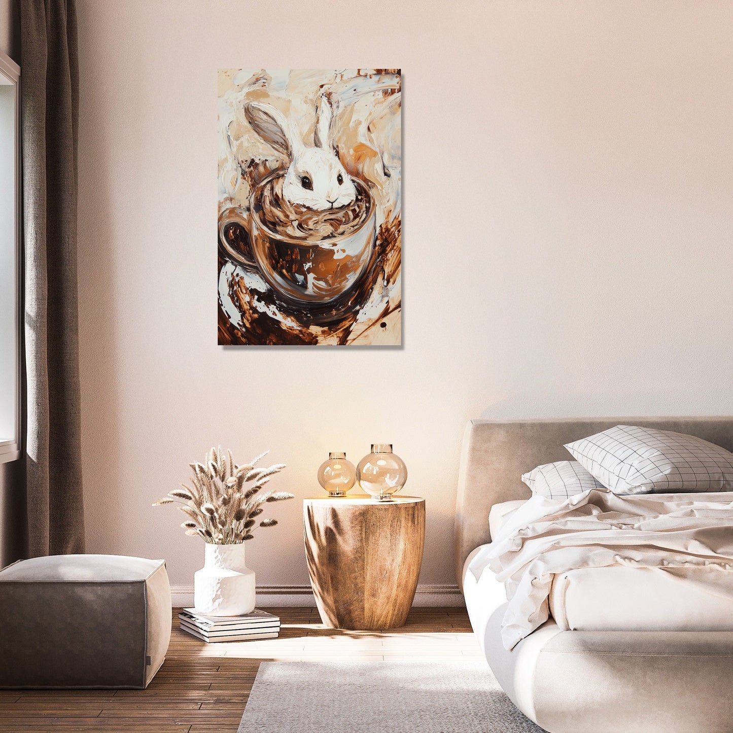 Bunny in Cocoa Canvas