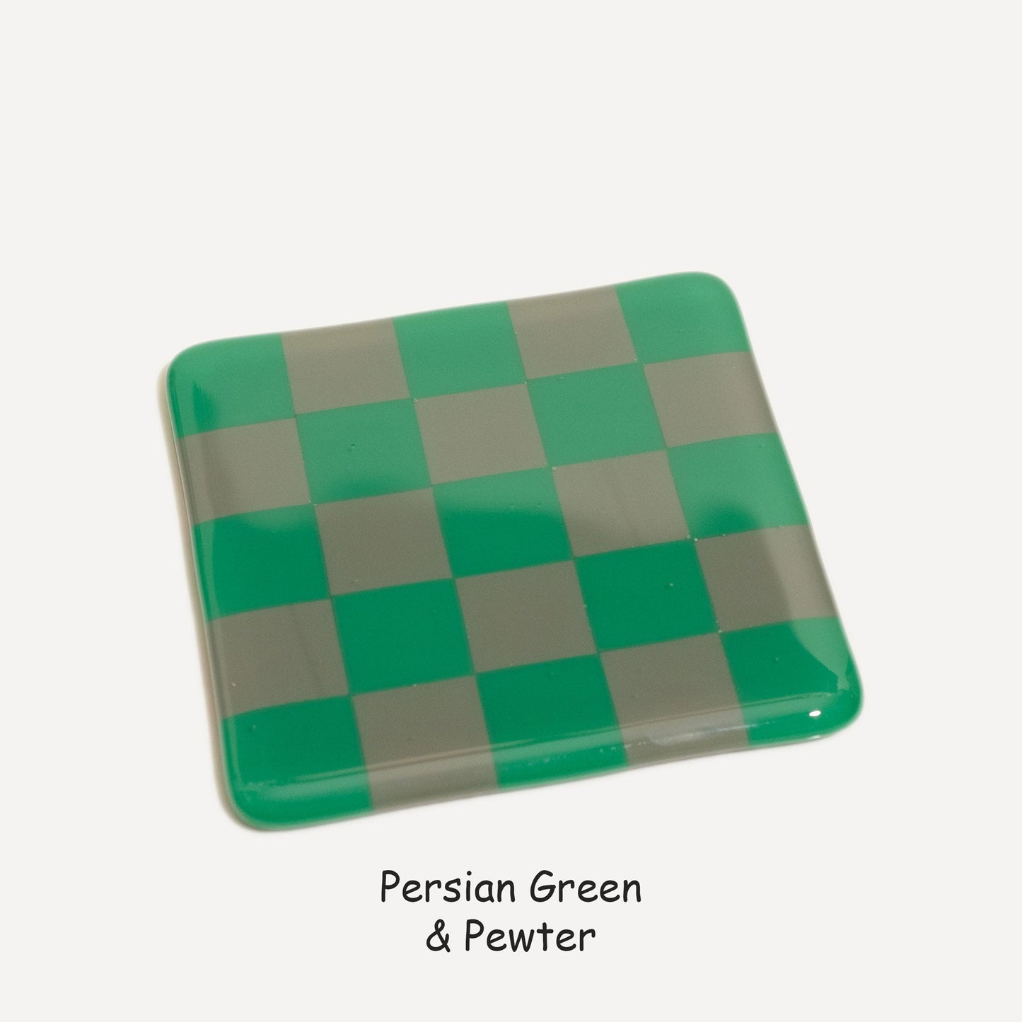 10cm Chequered Dual Colour Coaster - Oceanside Collection